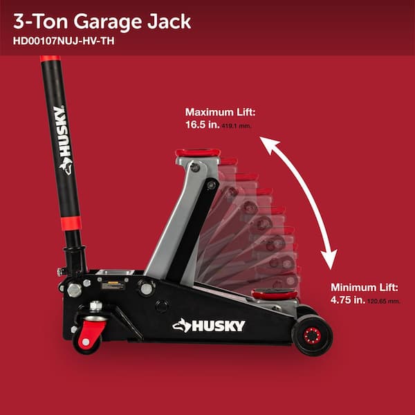 Husky 3 Ton Garage Jack HD00107NUJ-HV-TH - The Home Depot