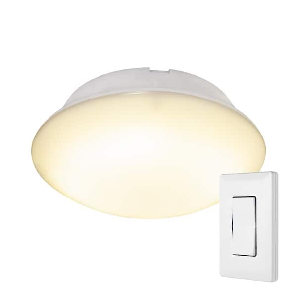 Energizer Battery Operated LED Ceiling Night Light Fixture with Remote