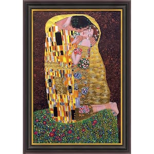 The Kiss (Luxury Line) by Gustav Klimt Opulent Framed Abstract Oil Painting Art Print 30 in. x 42 in.