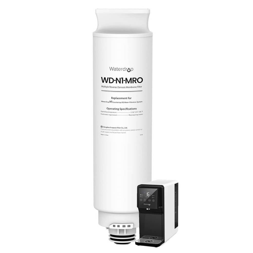 WD-N1-MRO Filter, Replacement for WD-N1-W Countertop Reverse Osmosis Water Filtration System, 18-Month Lifetime -  Waterdrop, B-WD-N1-MRO