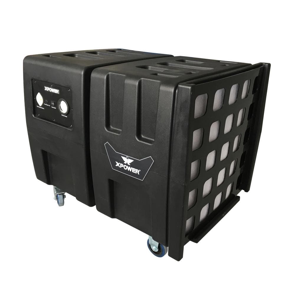 XPOWER Black Heavy-Duty Portable HEPA Air Filtration System