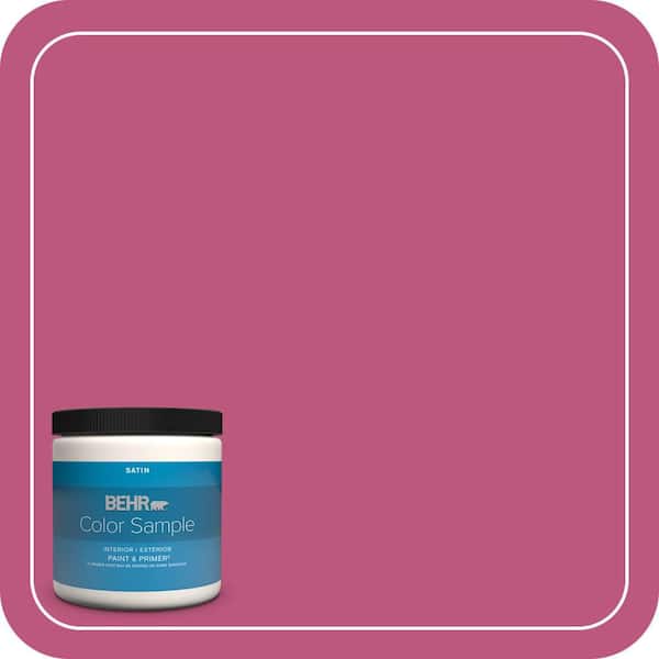 BEHR PREMIUM PLUS 8 oz. #S-G-100 Tutti Frutti Satin Enamel Interior/Exterior Paint & Primer Color Sample