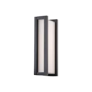 Axel 11 in. Black Integrated LED Outdoor Wall Sconce in 3000K
