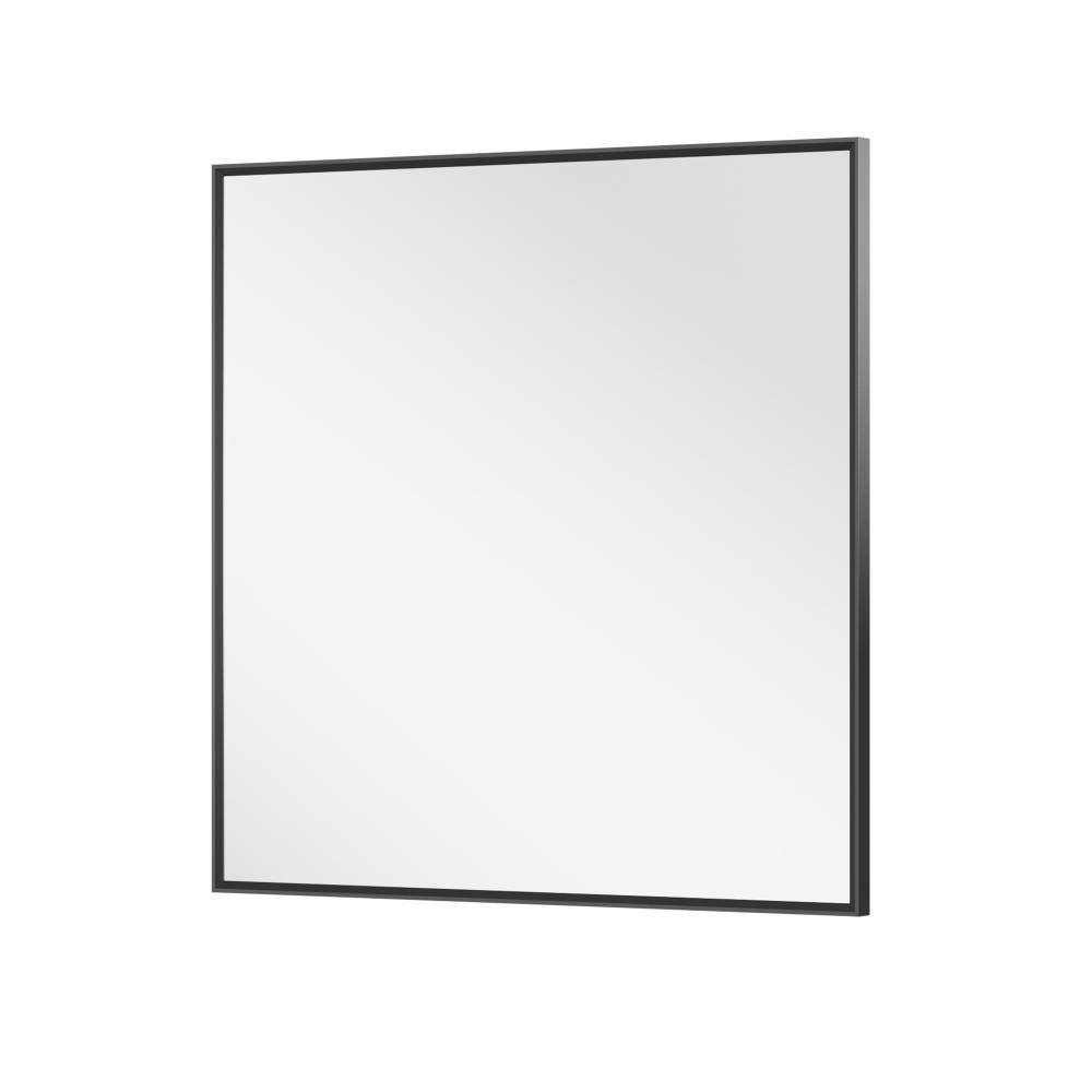 36 in. W x 36 in. H Beveled Edge Rectangle Aluminum Framed Wall Bathroom Vanity Mirror in Black price history on PriceWatchPro