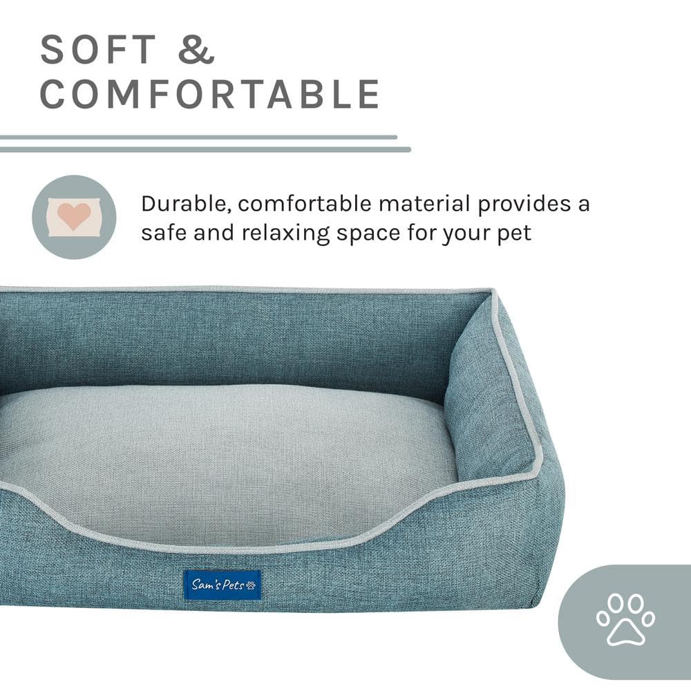 Arthur Small Teal Polyester Outdoor Dog Bed