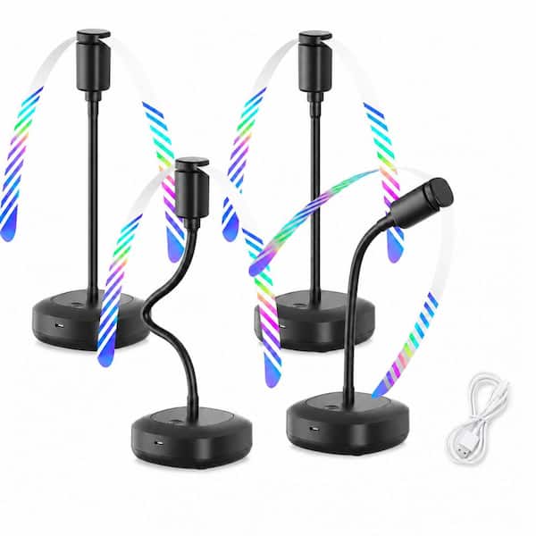 Table Fly Fan with 20 Hour Runtime Flexible Neck 360 Degree Coverage Quiet Motor and Soft Safety Blades