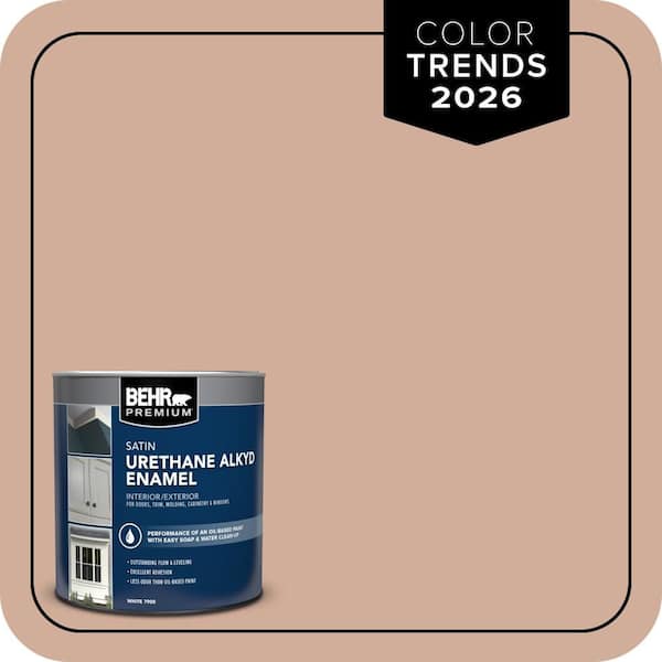 BEHR PREMIUM 1 qt. #S200-3 Iced Copper Satin Enamel Urethane Alkyd Interior/Exterior Paint