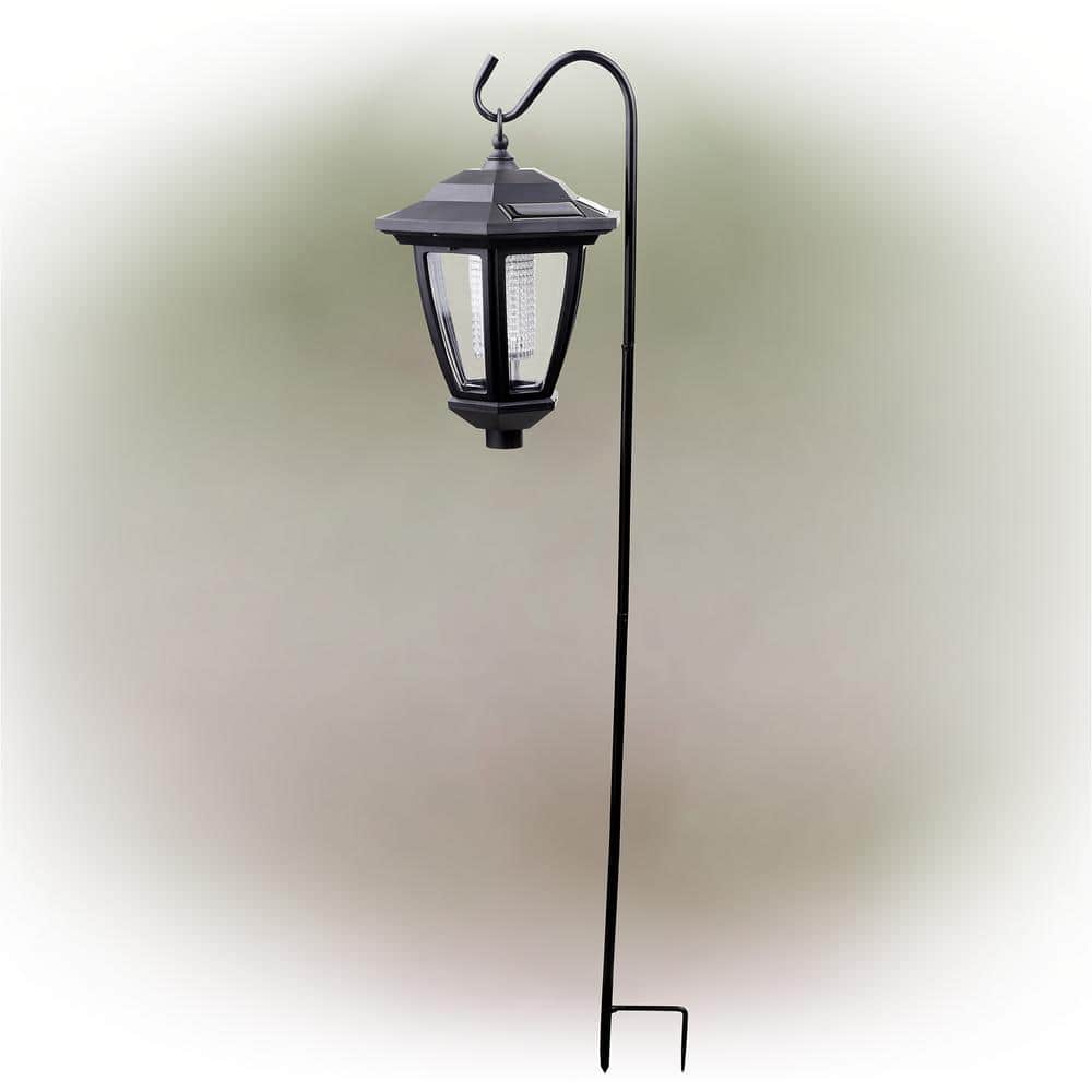 Solar Black LED Outdoor Wall Lantern