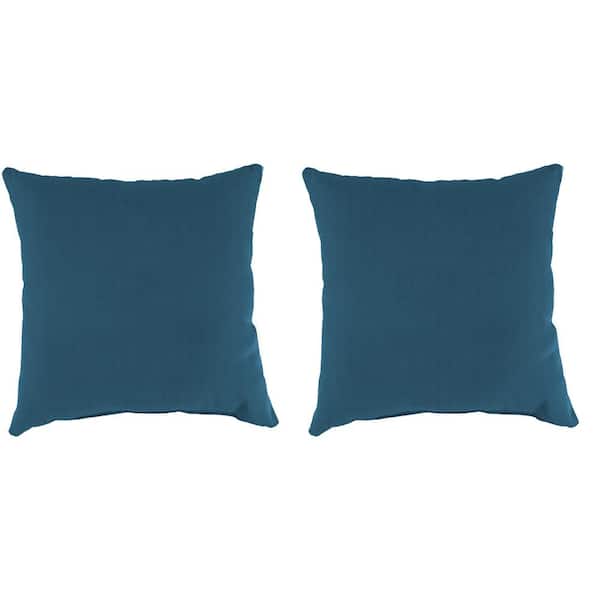 Jordan Manufacturing 16 in. L x 16 in. W x 4 in. T Outdoor Throw Pillow in Celosia Legion (2-Pack)