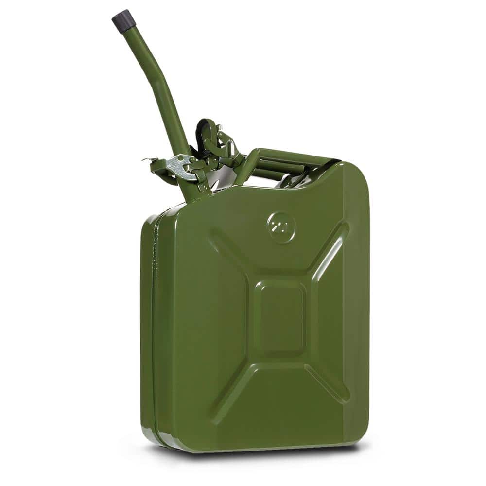 Stark 5 Gal. Metal Jerry Gas Fuel Tank for Green Military NATO Style ...