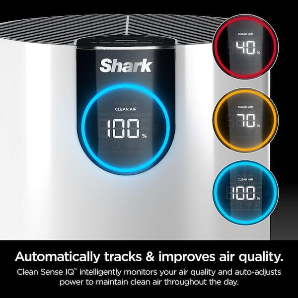 True Console 500 sq. ft. HEPA Filter Air Purifier and Cleaner in Whites with Nanoseal, Cleansense IQ and Odor Lock