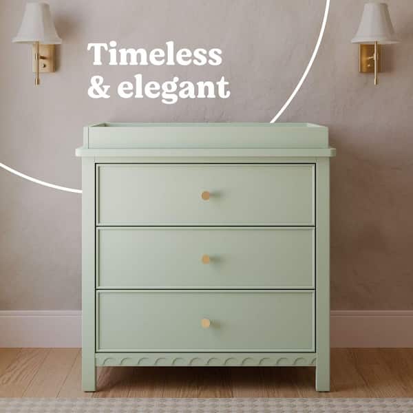 sage green dresser nursery DaVinci Shea 6-Drawer Dresser – DaVinci Baby