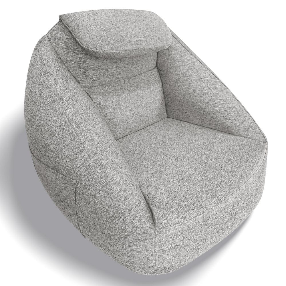 Cloud 37.4 in. Armless Polyester Ergonomic Couch in Ash Gray