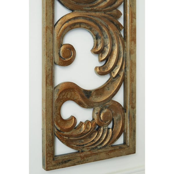 Signature DESIGN BY ASHLEY Candelario 42 in. x 10 in. Gold by Ashley Wood Work Wall Art