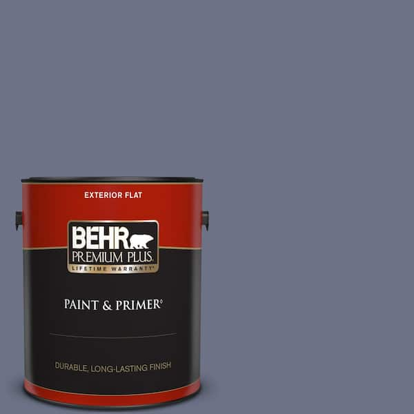 BEHR PREMIUM PLUS 1 gal. PPU16 17 Blue Aura Flat Exterior Paint