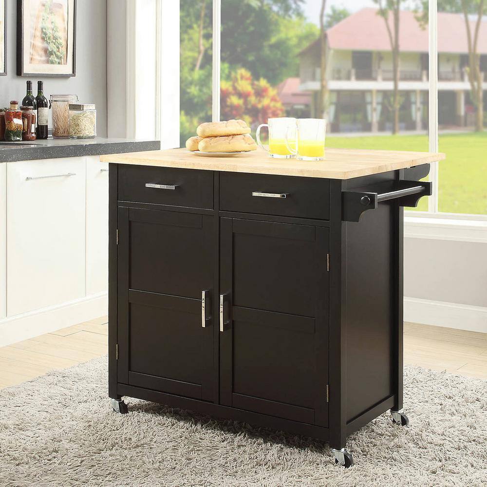 Macie Easy White Kitchen Cart - thumbnail 8