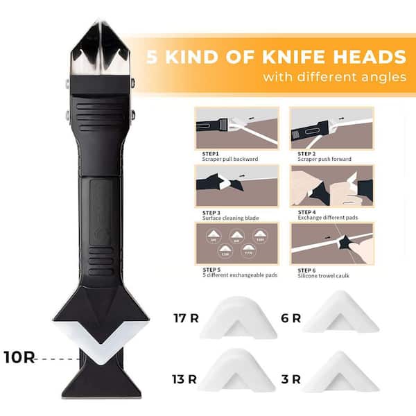 Caulking Tool, 3 In 1 Caulking Tool Kit, Silicone Caulk Remover Tool - View #4