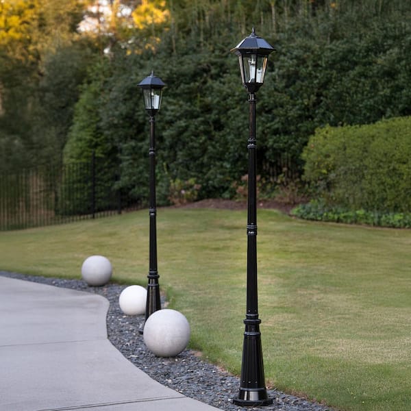 Gama Sonic Windsor Bulb 150-Lumen 20-in Black Traditional Post Light Gama Sonic Windsor Bulb 150-Lumen 20-in Black Traditional Post Light