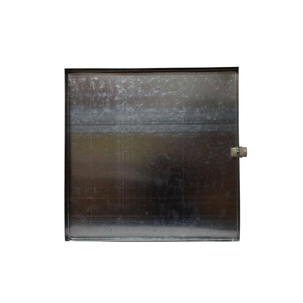 25 in. x 27 in. x 2 in. 26-Gauge Galvanized Steel Drain Pan with Hole and Connector price history on PriceWatchPro