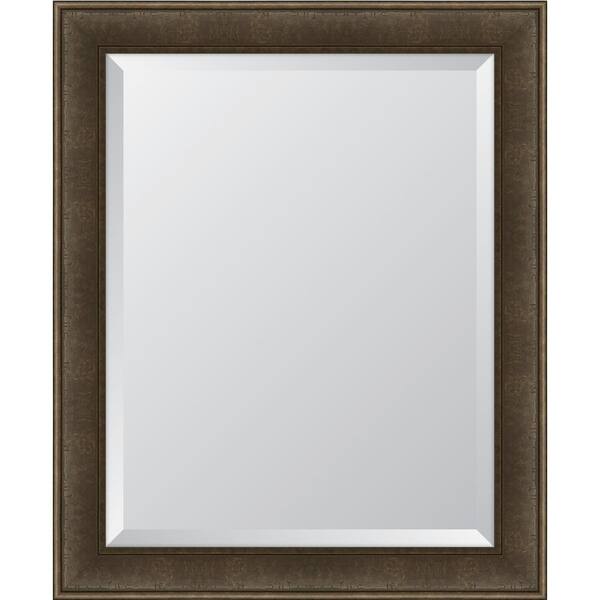 Melissa Van Hise Medium Rectangle Charcoal Beveled Glass Classic Mirror (28 in. H x 34 in. W)
