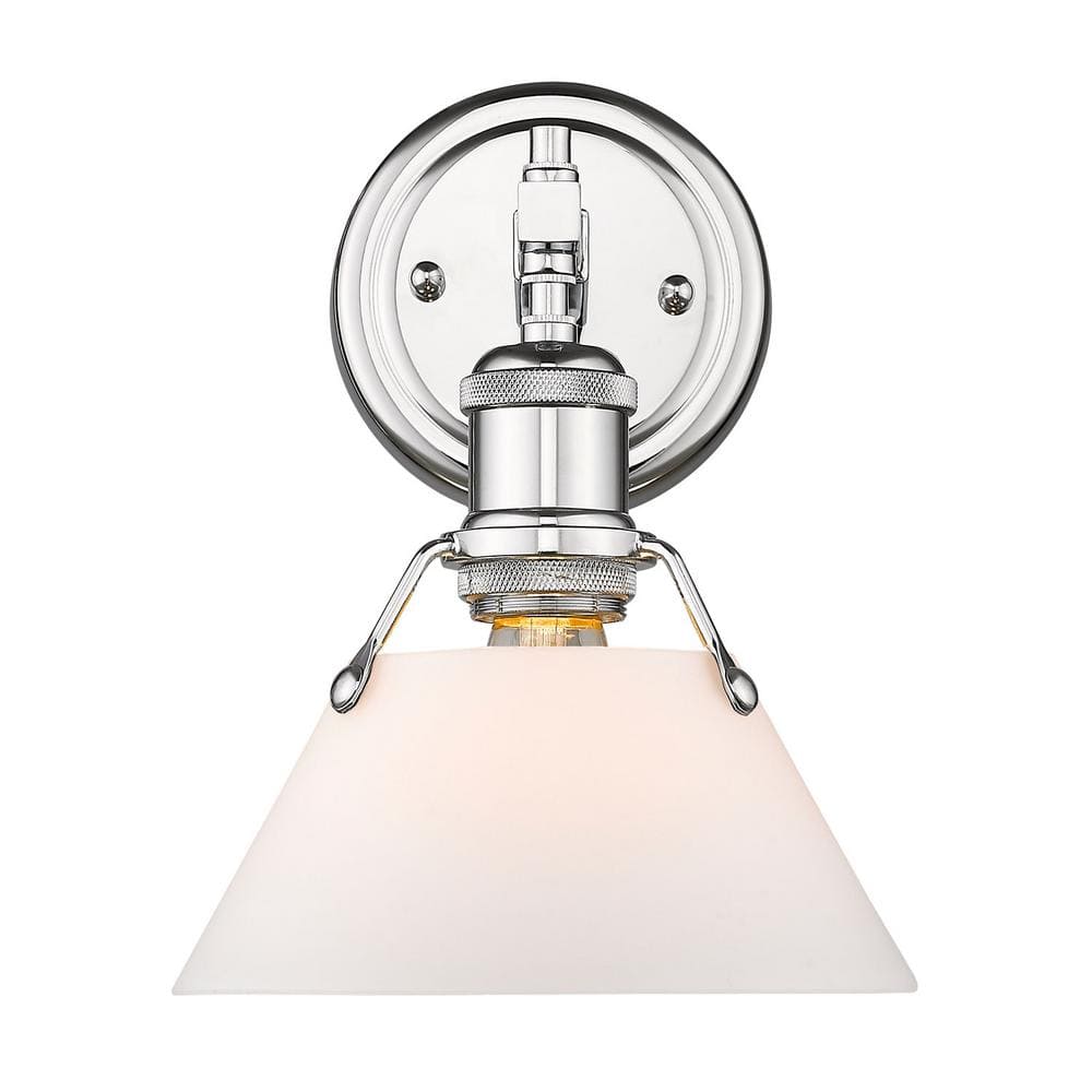Orwell 1-Light Chrome with Opal Glass Shade Bath Vanity Light price history on PriceWatchPro