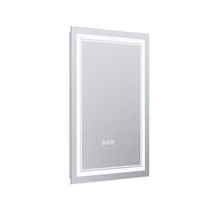 20 in. W x 28 in. H Frameless LED Wall Mounted Bathroom Vanity Mirror with Light Anti Fog, Dimmable,Tricolor Temperature