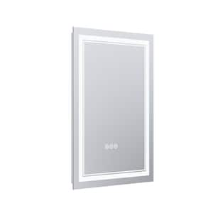 36 in. W x 36 in. H Frameless LED Wall Mounted Bathroom Vanity Mirror ...