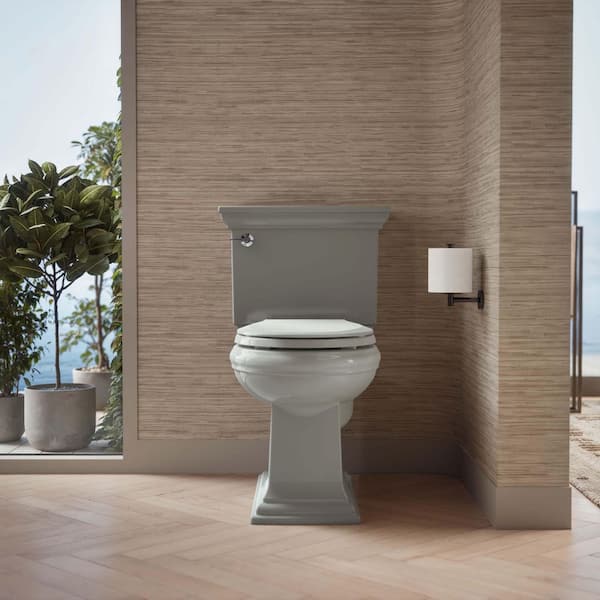 KOHLER Cachet Round Closed Front Toilet Seat in Ice Grey