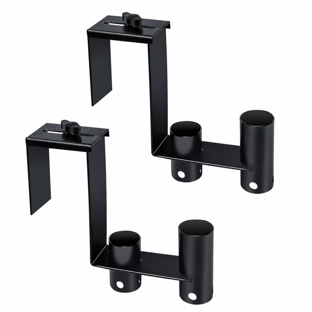 Adjustable Black Metal Pool Fence Hooks 2-Pack Pool Tool Organizer Holder for Cleaning Tools and Poles price history on PriceWatchPro