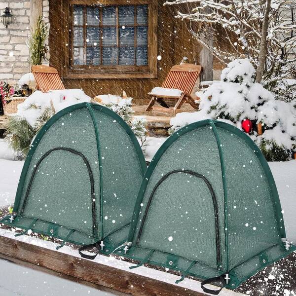 22 in. H Green Winter Snow and Ice Plant Cover (2-Pack) HPDJ5DV88X