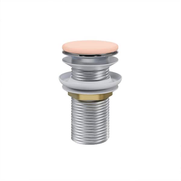 Lisse Concrete Bathroom Sink Non-Overflow Pop Up Drain in Matte Blush