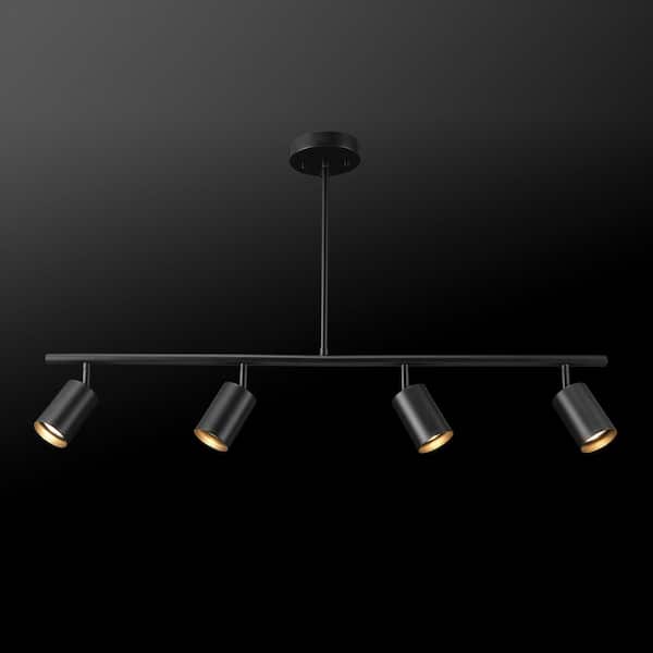 Willard 2.92 ft. 4-Light Matte Black Adjustable Height Linear Track Lighting Kit