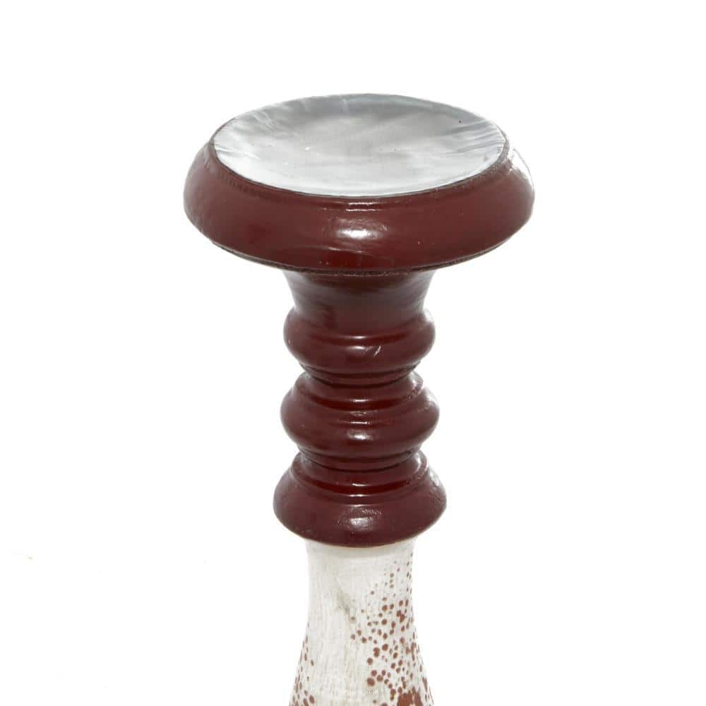Vintage Red Wood Farmhouse Candlestick Set, 20" Height