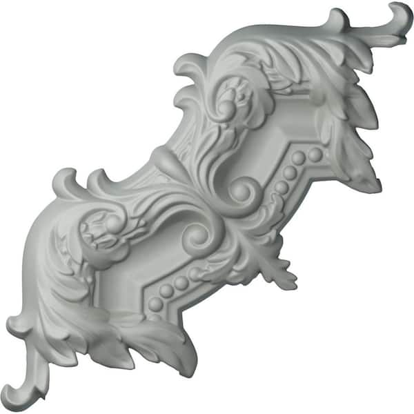 Ekena Millwork 11-3/4 in. x 1-3/8 in. x 11-3/4 in. Urethane Chesterfield Panel Moulding Corner (Matches Moulding MLD04X01DU)