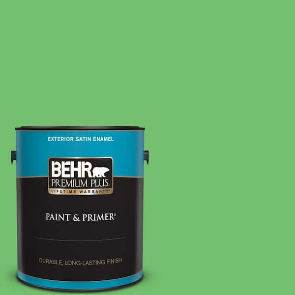 BEHR PREMIUM PLUS 1 gal. #440B-5 Dublin Satin Enamel Exterior Paint & Primer