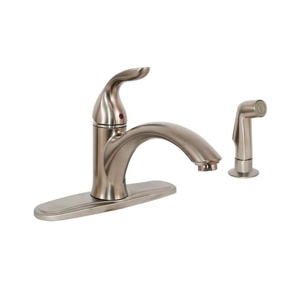 EZ-FLO Tuscany Collection Single-Handle Pull-Out Sprayer Kitchen Faucet in Brushed Nickel