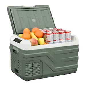 28 Qt. Portable Car Refrigerator 12 Volt Electric Cooler Freezer -4°F to 68°F Compressor Fridge Chest Cooler