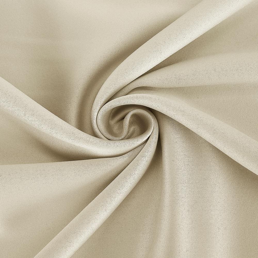 Cream Blackout Rod Pocket Curtain Panel 40" x 84"