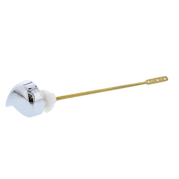 JONES STEPHENS Toilet Tank Lever for Western Pottery Side Mount with 10 in. Brass Arm in Chrome Plated