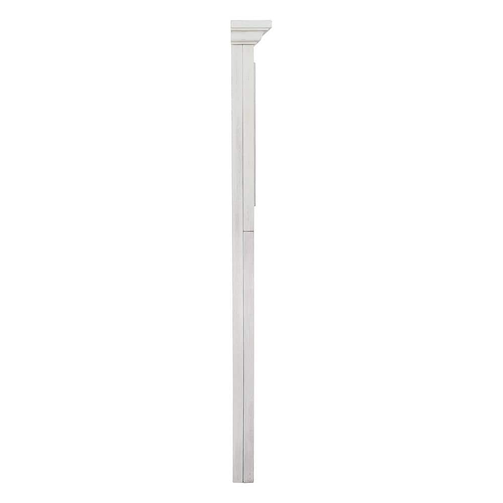 Rustic White Queen Paneled Wood Headboard