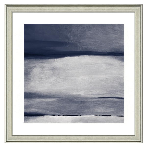 Vintage Print Gallery "Gray horizon I" Framed Archival Paper Wall Art (24 in. x 24 in. in full size)
