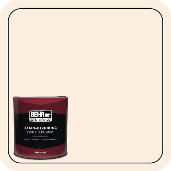 BEHR ULTRA 1 qt. #PWN-24 Soft Gossamer Flat Exterior Paint & Primer