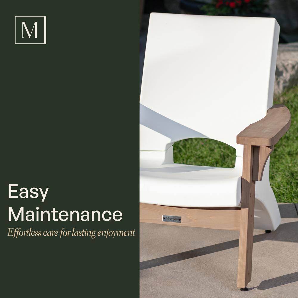 Mesa Black and Brown Resin and Wood 3-Piece Outdoor Seating Set