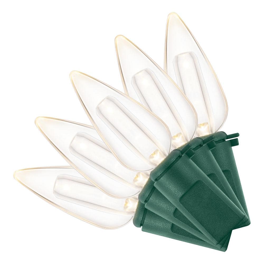 Home Accents Holiday 200L Warm White Smooth C6 Steady Lit LED Lights