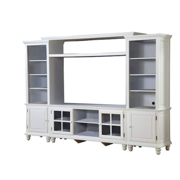 Hillsdale Furniture Grand Bay White Small Entertainment Center Wall Unit-DISCONTINUED