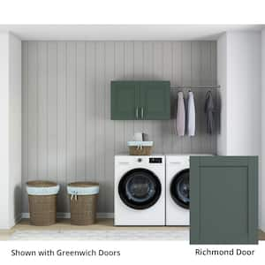 Richmond Aspen Green Plywood Shaker Stock Ready to Assemble Kitchen-Laundry Cabinet Kit 12 in. x 23 in. x 60 in.