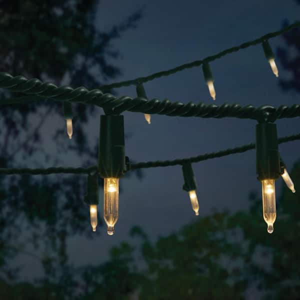 300L Warm White Mini LED Green Wire Lights