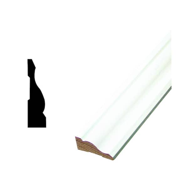 Woodgrain Millwork WM 3818 11/16 in. x 1-1/2 in. x 120 in. Primed Poplar Base Cap Moulding