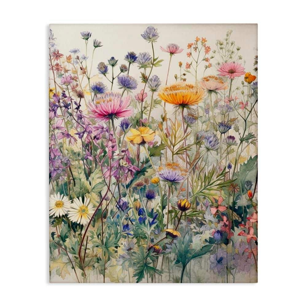 油絵 絵画 【Wild flowers】 Captivating Wild Flowers Oil Painting Print - Breathtakingly