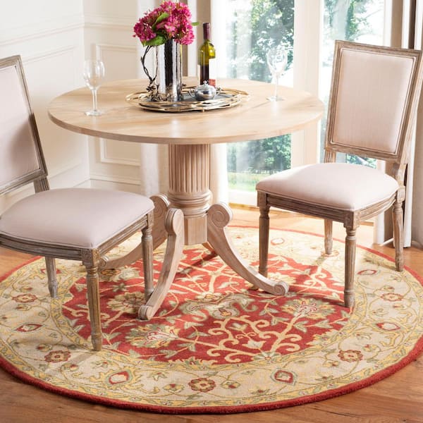 Antiquity Rust 8 ft. x 8 ft. Round Border Area Rug